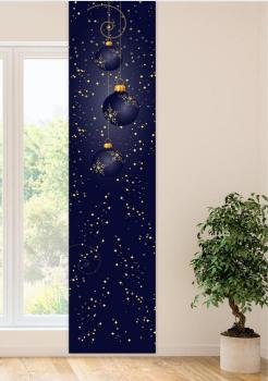 Flächenvorhang Christmas in color blue, Schiebevorhang, Schiebegardine, modern, 60 cm breit, 2,65 m hoch, 3 m hoch
